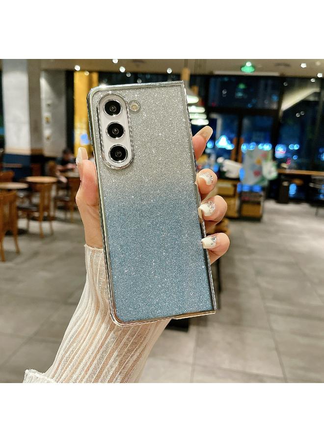 S-TOP Case For Samsung Galaxy Z Fold3 Electroplating Frame + Glitter Paper Full Coverage Phone Case - Image 2