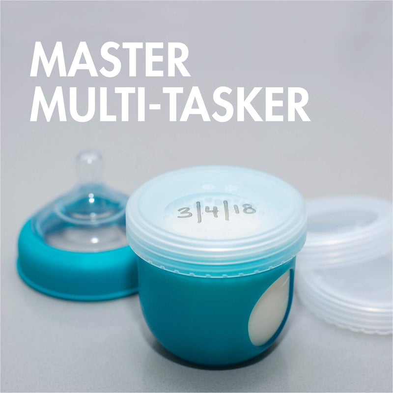 Boon Nursh Breast Milk Storage Lids - Made for Boon Nursh Bottles - Lids for Formula Travel Container - Breastfeeding Essentials and Baby Feeding Supplies - 3 Count - Image 2