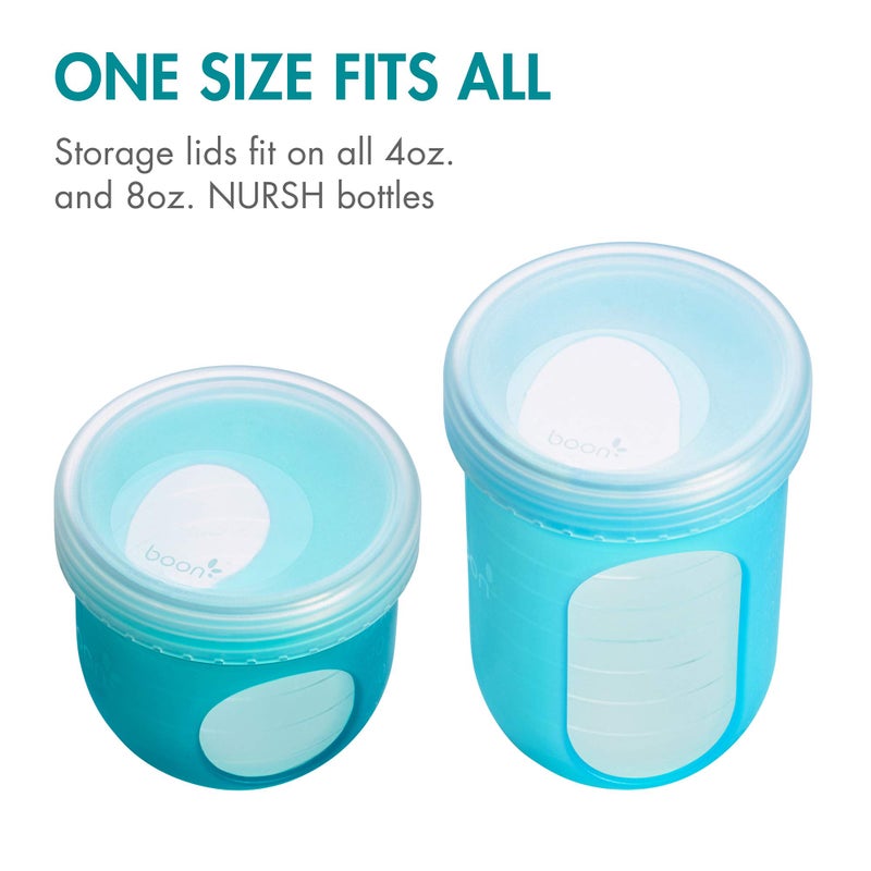Boon Nursh Breast Milk Storage Lids - Made for Boon Nursh Bottles - Lids for Formula Travel Container - Breastfeeding Essentials and Baby Feeding Supplies - 3 Count - Image 5