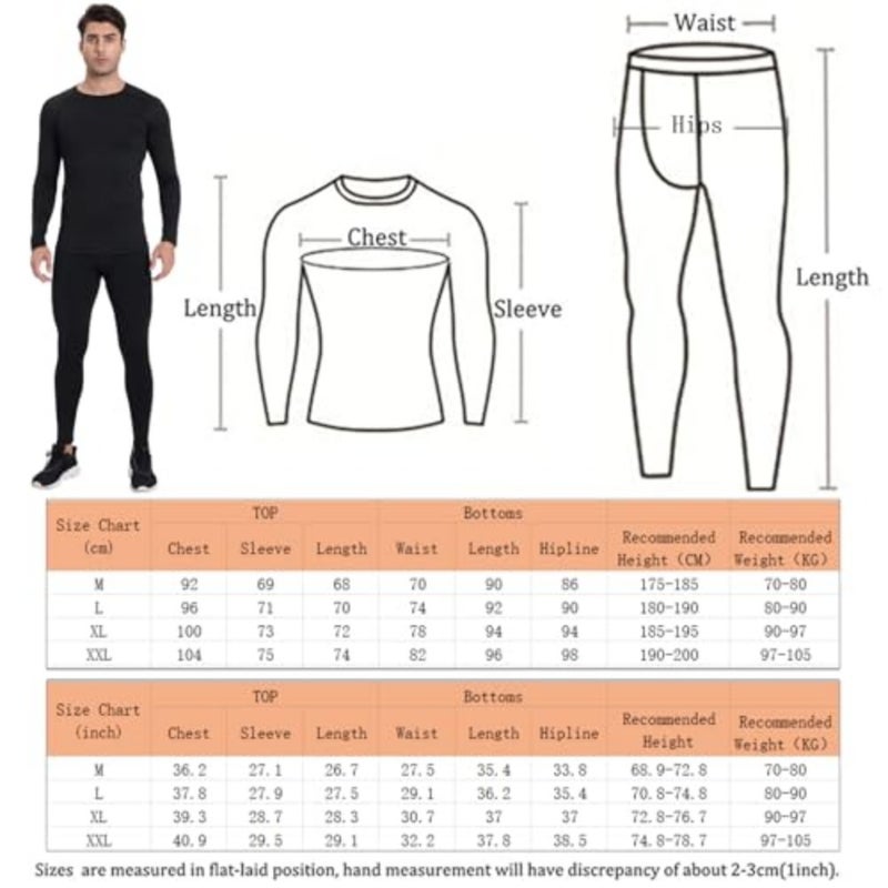 Men's Fleece Lined Thermal Underwear Set Skin-Friendly for Better Health No Lint or Fade for Workout, Skiing, Running, Hiking for Any Occasion in Daily Life by YILIMA - Image 5