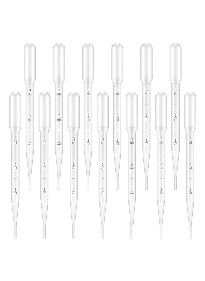 Generic - Pasteur Pipettes 3ml, Disposable Plastic Transfer Pipette Dropper Graduated Calibrated Lab Pipettes for Science Laboratory, Experiment, Make up Tool - Image 1