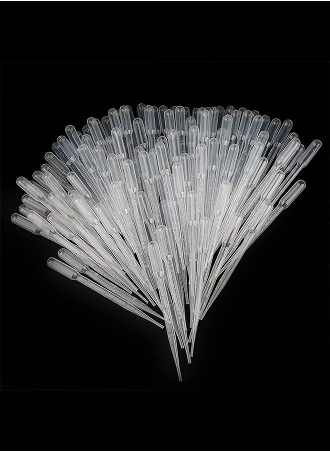 Generic - Pasteur Pipettes 3ml, Disposable Plastic Transfer Pipette Dropper Graduated Calibrated Lab Pipettes for Science Laboratory, Experiment, Make up Tool - Image 1