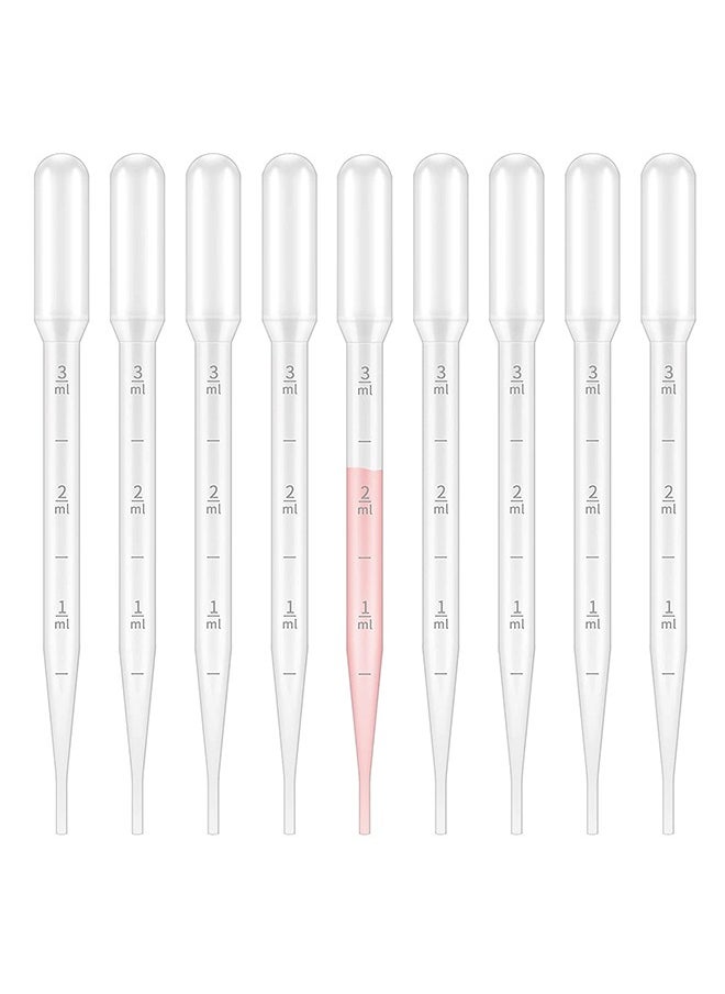 Generic - Pasteur Pipettes 3ml, Disposable Plastic Transfer Pipette Dropper Graduated Calibrated Lab Pipettes for Science Laboratory, Experiment, Make up Tool - Image 1