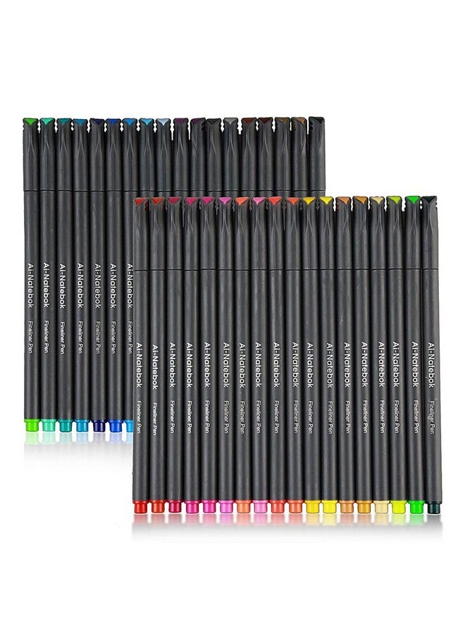 ai-natebok 36 Colored Fineliner Pens Fine Tip Pens Porous Fineliner Color Pens For Journal Planner Writing Note Taking Calendar Agenda Coloring Art School Office Supplies - Image 1