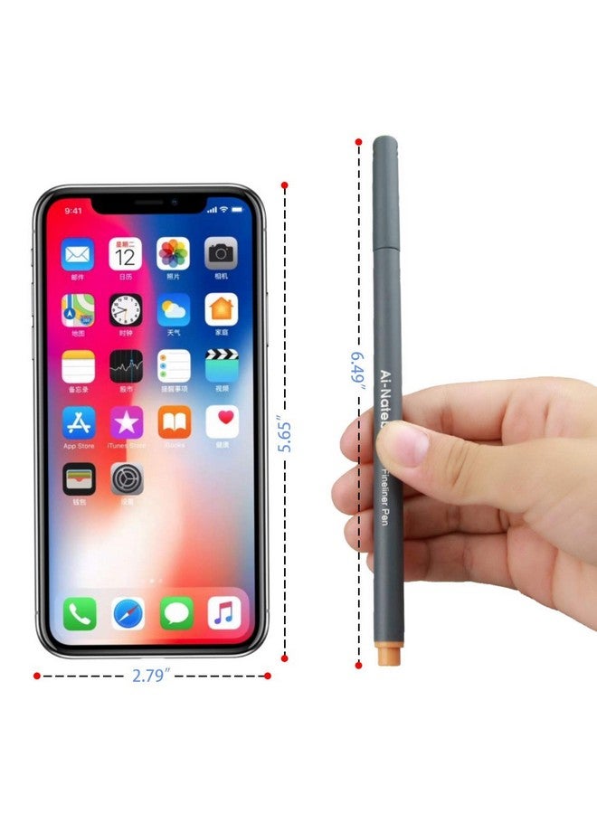 ai-natebok 36 Colored Fineliner Pens Fine Tip Pens Porous Fineliner Color Pens For Journal Planner Writing Note Taking Calendar Agenda Coloring Art School Office Supplies - Image 4