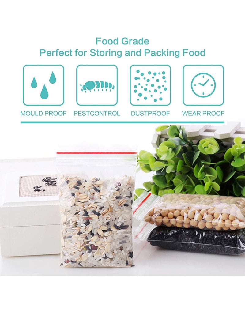 Plastic Ziplock Bags Storage Bags for Food and Fruit Packaging 14×20cm 100pcs - Image 3
