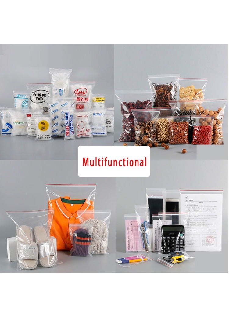 Plastic Ziplock Bags Storage Bags for Food and Fruit Packaging 14×20cm 100pcs - Image 2