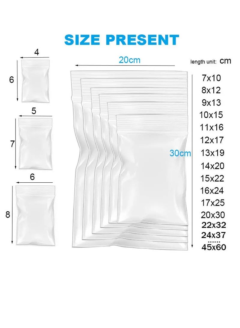 Plastic Ziplock Bags Storage Bags for Food and Fruit Packaging 14×20cm 100pcs - Image 4