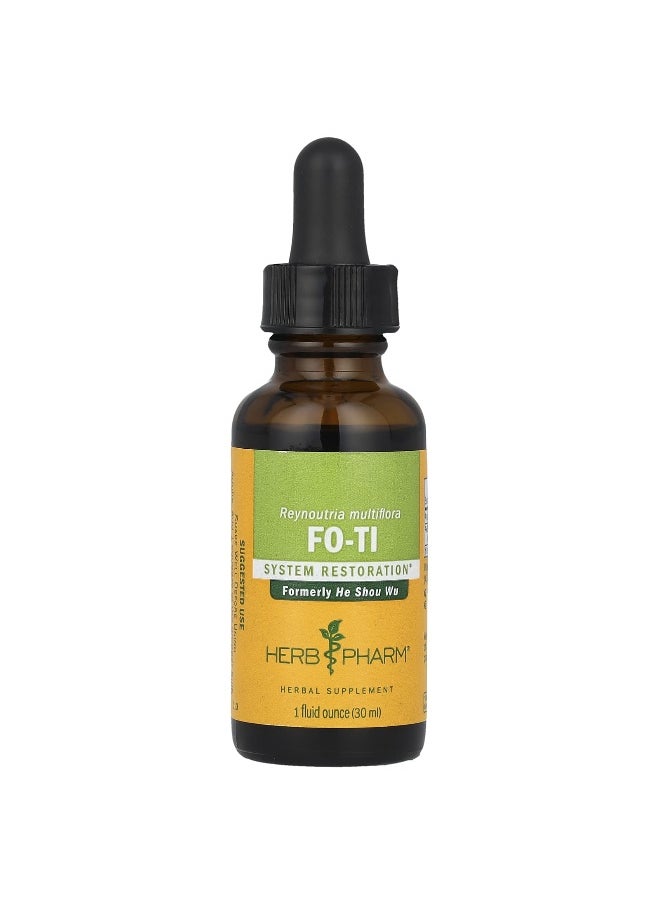 HERB PHARM - Herb Pharm, Fo-TI, System Restoration, 658 mg, 1 fl oz (30 ml) - Image 1