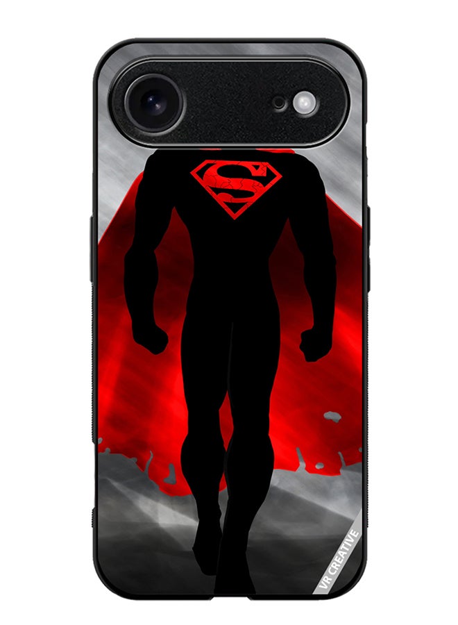 Protective Case Cover For Apple iPhone 17 Air Superman Black And Red Design Multicolour