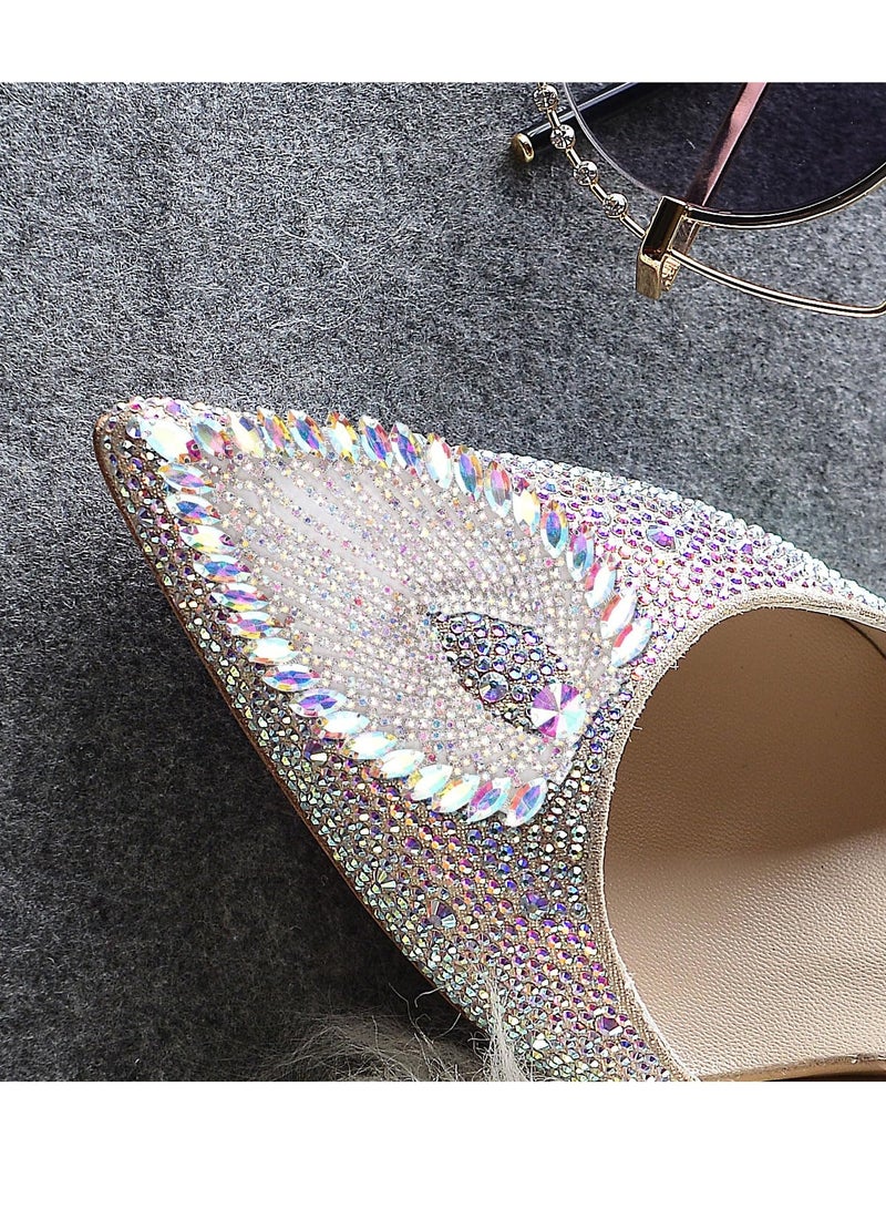 SYOSI Rhinestone Chain 3.35 x 5.12in Shoulder Epaulets Tassel Chain with Horse Eye Rhinestones Heart Shaped Tassel Diamond Buckle for DIY Crafts Clothes Bag Decoration Purse Handbag Colorful  - Image 3