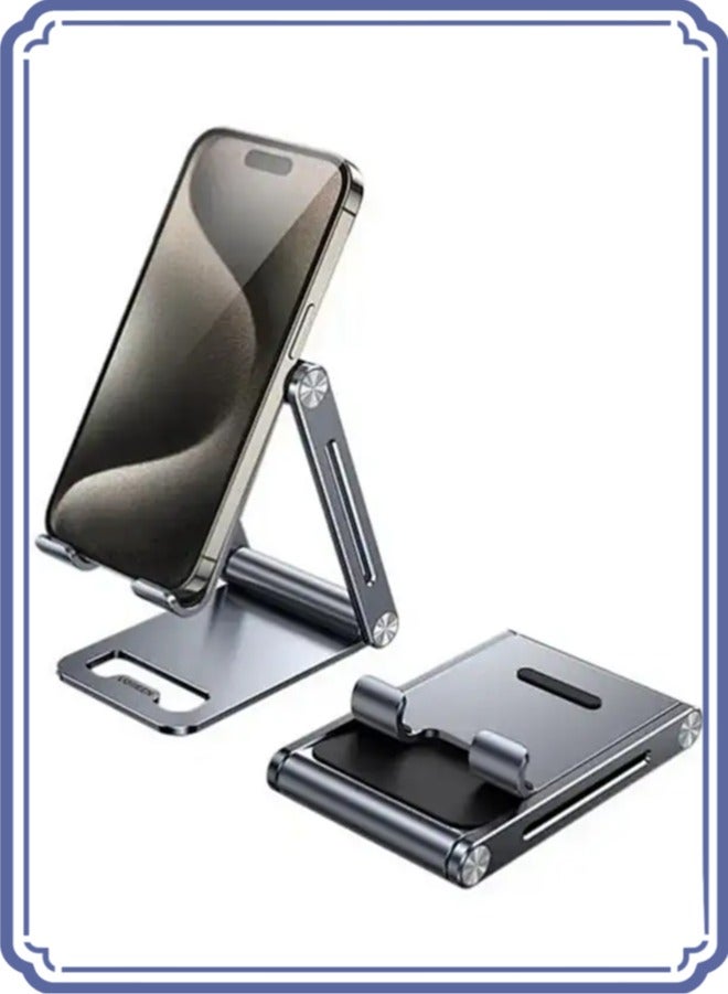 APEX Phone Stand Aluminum Mobile Stand Adjustable Mobile Holder Foldable Phone holder, Desktop iPhone Stand Compatible With All Mobile Phone - Image 1