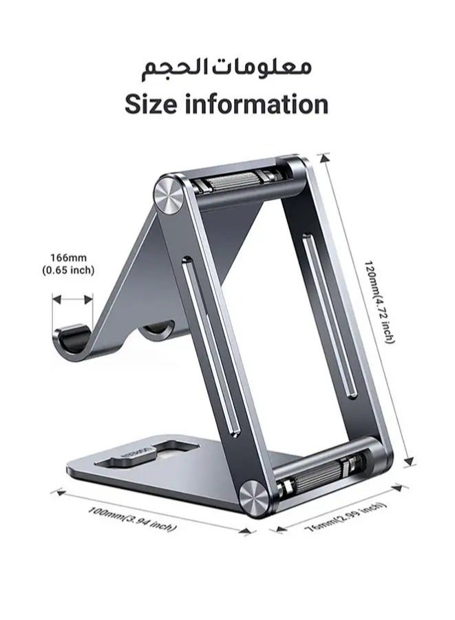 APEX Phone Stand Aluminum Mobile Stand Adjustable Mobile Holder Foldable Phone holder, Desktop iPhone Stand Compatible With All Mobile Phone - Image 4