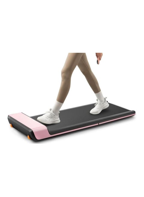 B1 treadmill, with a power of 1 HP, a remote control, a maximum user weight of 100 kg, a distinctive pink color, a running area of ​​41.5 x 120, and a speed of 0.5-6.0 km per hour