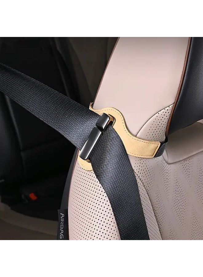 Beige Universal Seat Belt Adjuster Clip Positioning Device Improves Comfort And Safety For Most Vehicles - Image 5