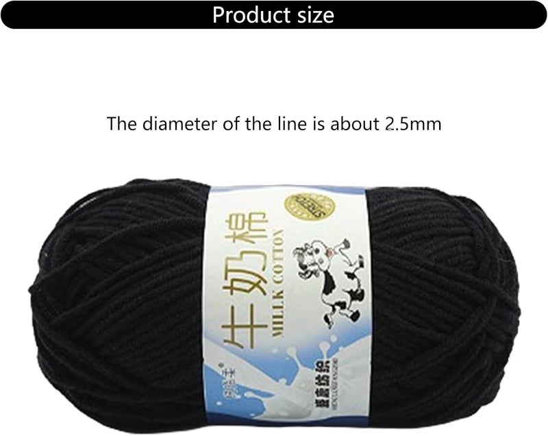 Colourful Crochet Yarn Milk Cotton Hand Knitting Soft Cotton Threads for Hat Blankets Scarves Hand Knitting Colourful Crochet - Image 4