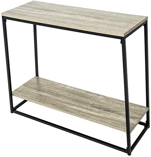 Generic Indian Decor 45445 Console Entry Table for Entryway Hallway Sofa Storage Shelf Black and Wood Made in India  - Image 5