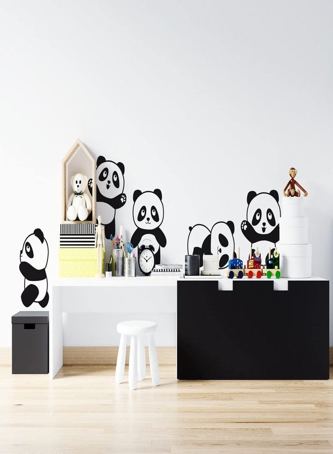 JURUOXIN 5 Pandas/Set Wall Art Decal Vinyl Animal Stikcer Home Interior Design Cute Pandas National Treasure of China Kids Bedroom Living Room Decoration YMX78 (M) - Image 3