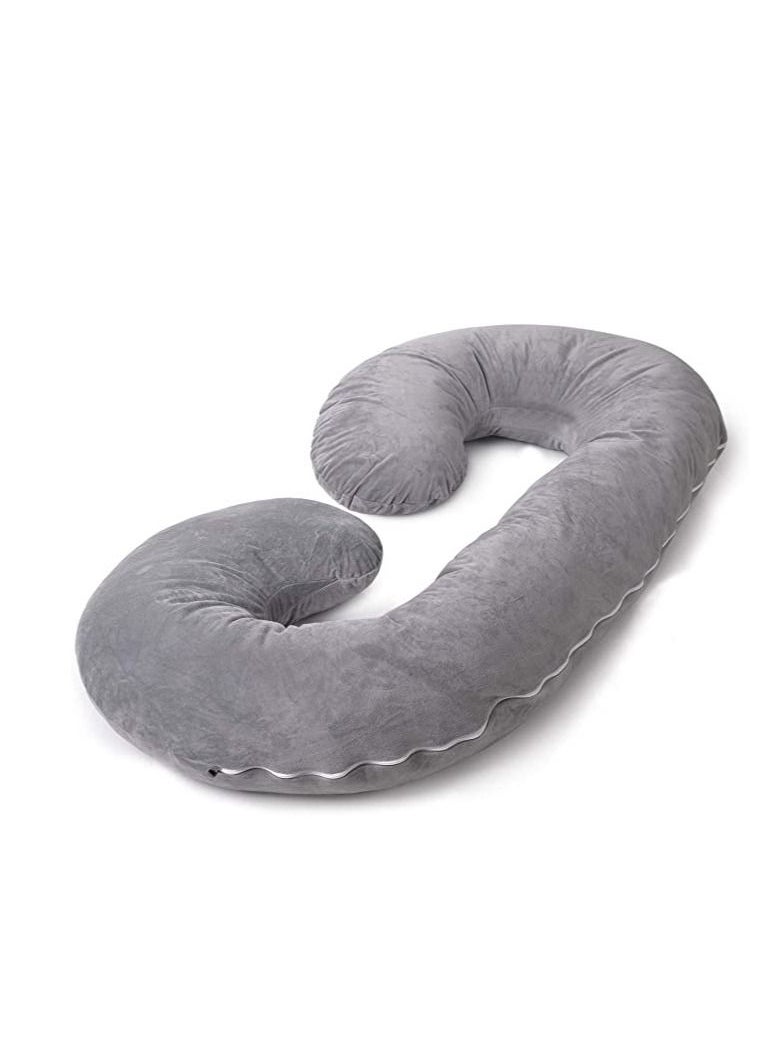 molody U Shaped Maternity Pillow With Removable Velvet Cover  - Image 4