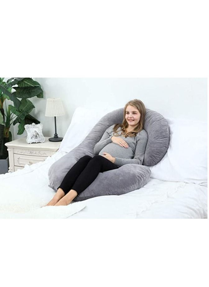 molody U Shaped Maternity Pillow With Removable Velvet Cover  - Image 3
