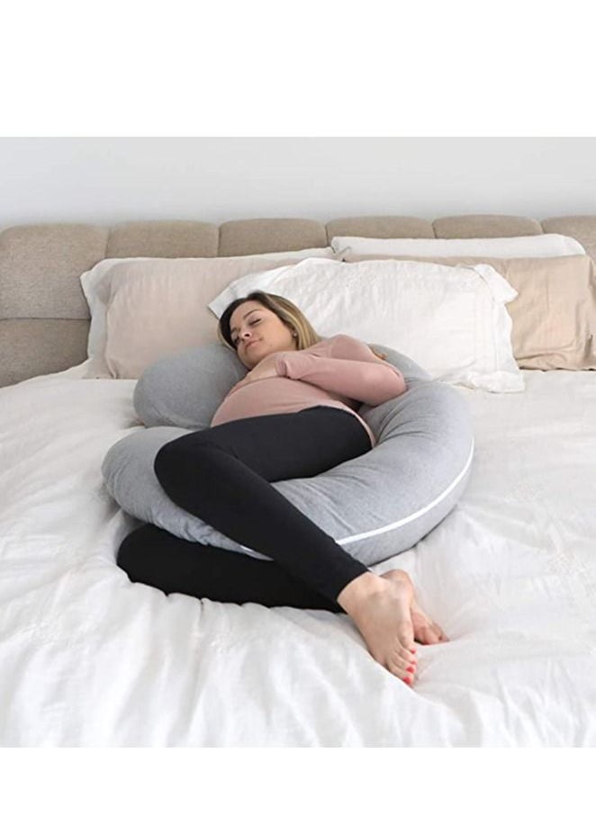 molody U Shaped Maternity Pillow With Removable Velvet Cover  - Image 2