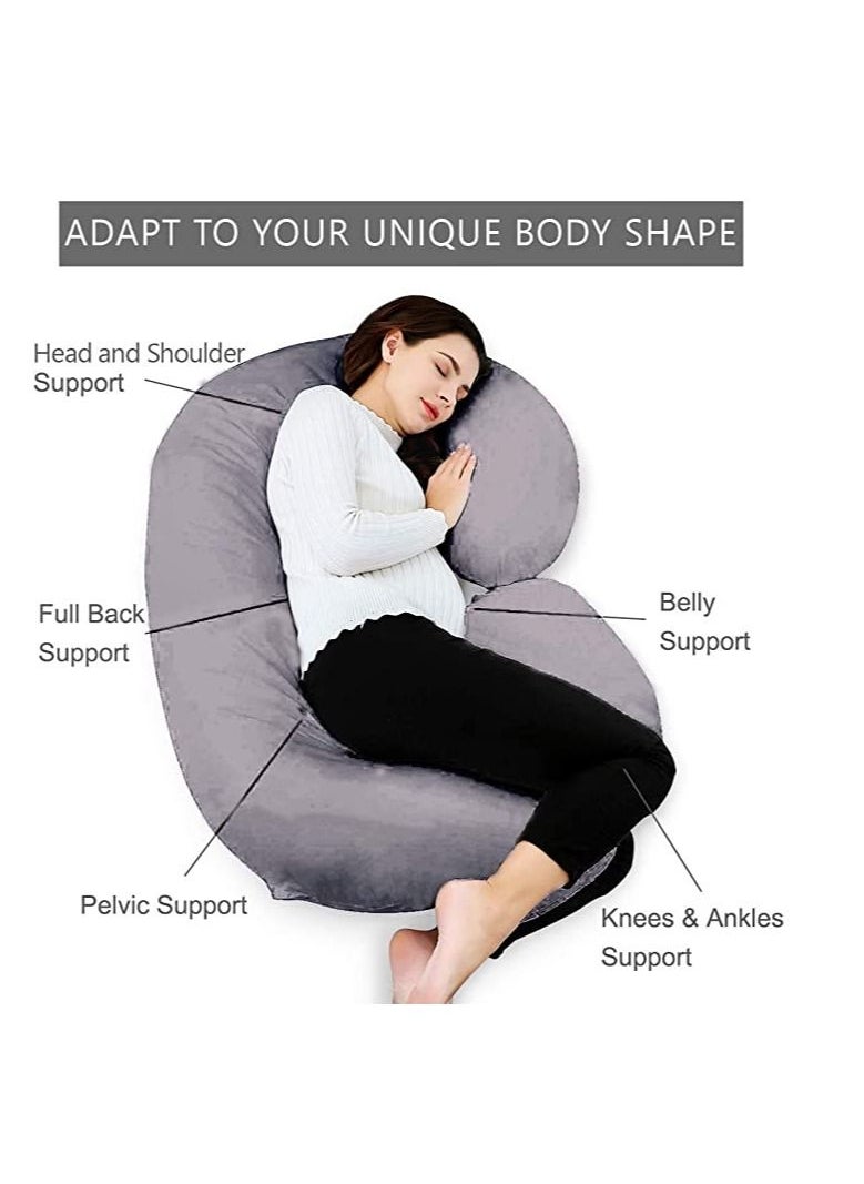 molody U Shaped Maternity Pillow With Removable Velvet Cover  - Image 1