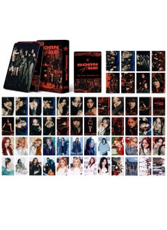 xozgdovg Integrate small card KPOP Korean Wave photo card 55 boxed DIY collection IVE aid small monster BM black small card 