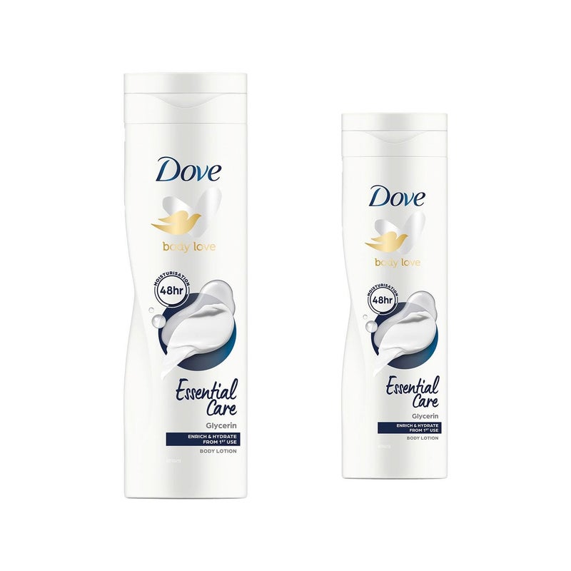 Dove Essential Body Lotion - Dry Skin (250ml) - Pack of 2 by Dove - Image 1