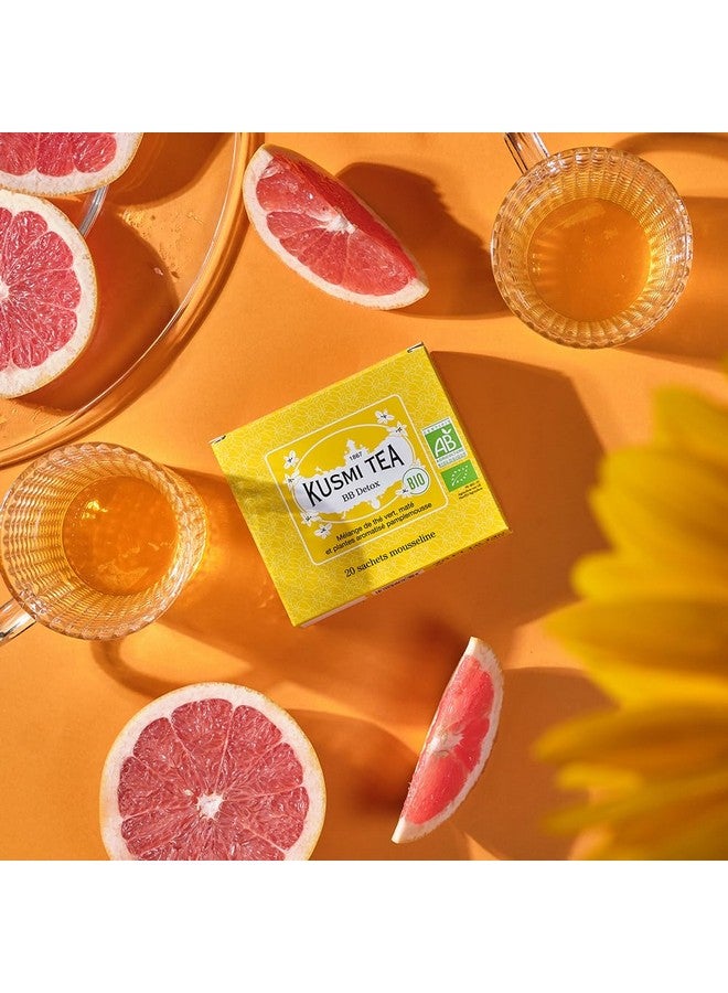 KUSMI TEA شاي كوسمي - عبوة من 2 صندوق من أكياس الشاي - بي بي ديتوكس - شاي ديتوكس الأيقوني - 100% عضوي - مزيج من الشاي الأخضر، ماتي و جريب فروت - ماتي يربا بنكهة عضوية - 2x20 كيس شاي - Image 4