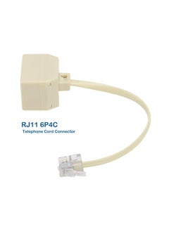 Generic 2 Pieces Telephone Splitter, RJ11 Male to Female Two Way Telephone Splitter Converter Cable Splitter Adapter  - Image 4