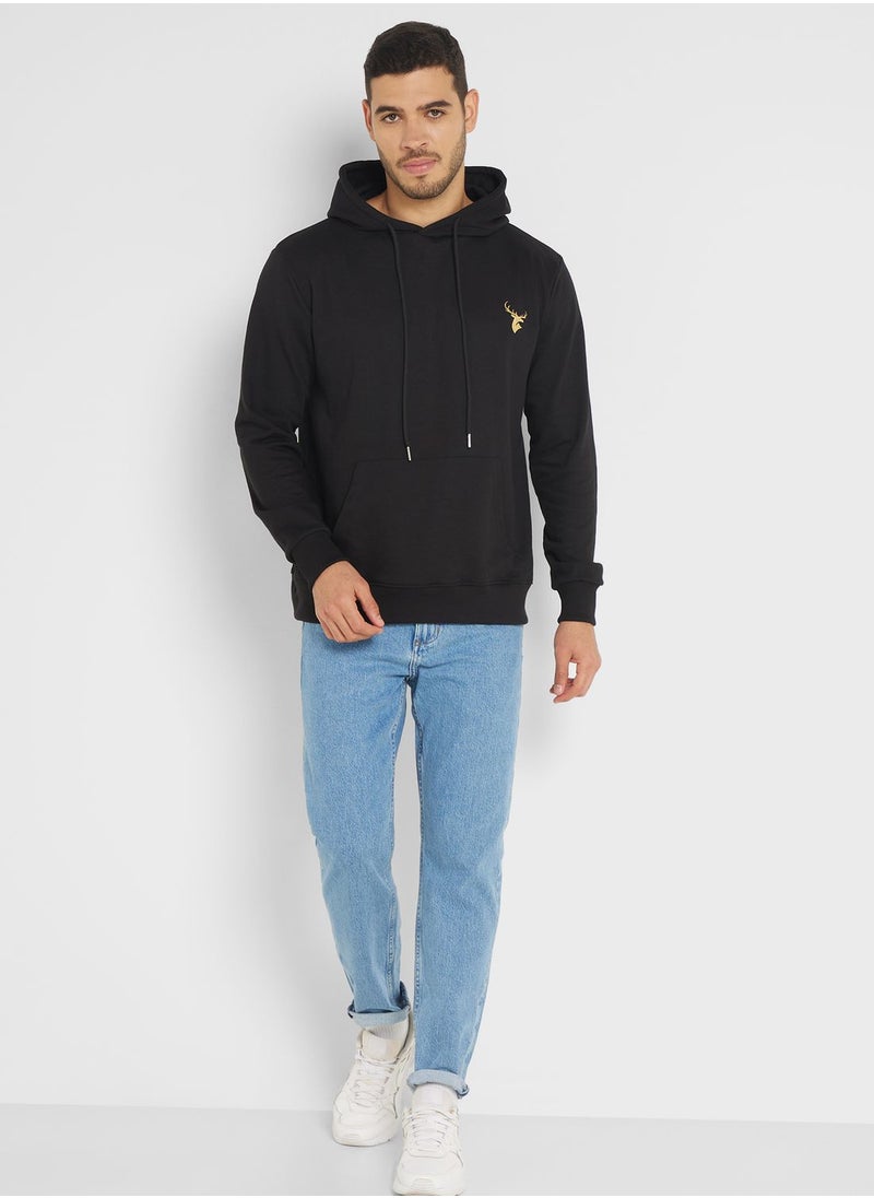 Seventy Five - Embroidered Logo Hoodie - Image 1
