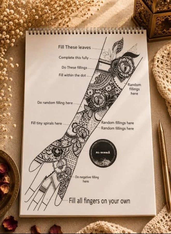 306 Pages - Bridal Mehndi Practice Book Reusable | Reusable Henna Practice Sheets | Mehendi Design Practice Notebook for Beginners and Professionals - Image 2