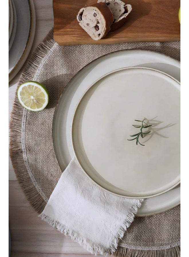 Famiware Annecy Series 12 Pieces Dinnerware Set, Grey-White - Image 4