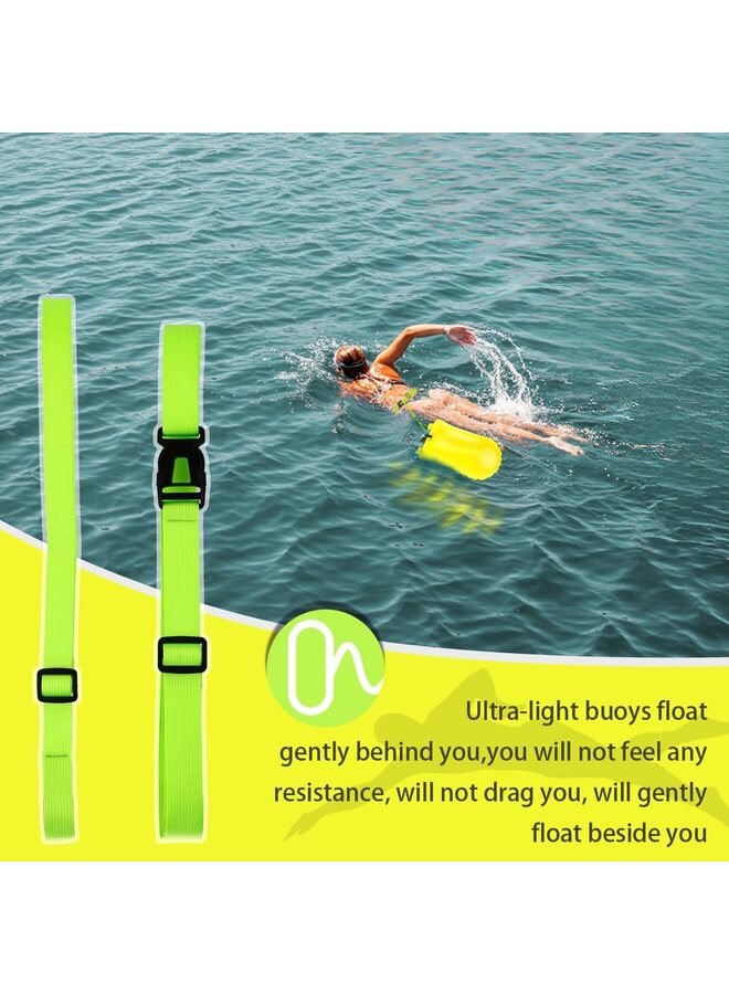 Swim Buoy for Open Water Swimmers and Triathletes - Light and Visible Float for Safe Training and Racing - High Visiblity Fluo Green - Image 4