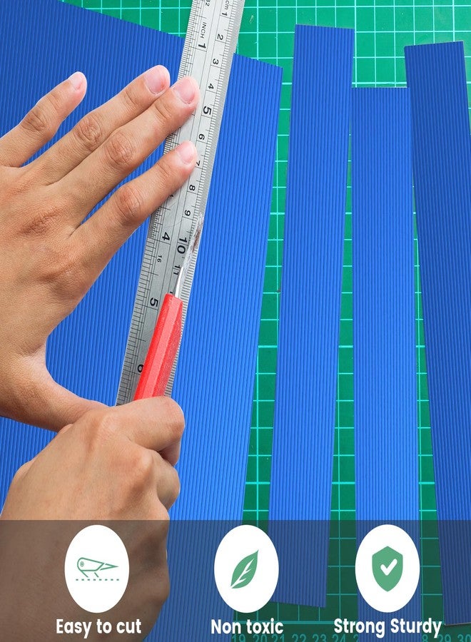 SCZS لوح بلاستيكي مموج للاستخدام الداخلي والخارجي - لوح ملصقات بسماكة 4 مم، مقاس 24 × 36 بوصة - عبوة من 3 ألواح بلاستيكية زرقاء - ألواح كوروبلاست مقاومة للماء وخفيفة الوزن - Image 4