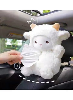 SFMW Car Hanging Tissue Box with White Goat Design  - Image 2