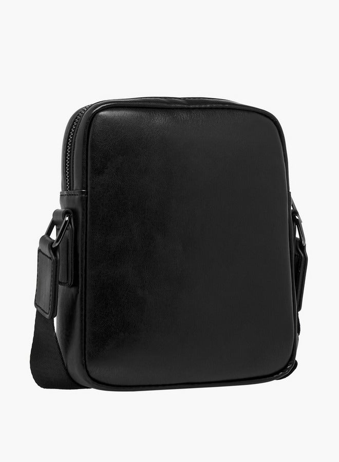 DUCHINI Solid Crossbody Bag with Adjustable Strap and Zip Closure  - Image 3