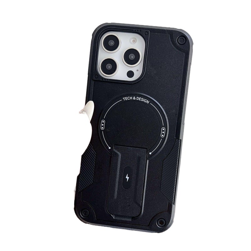 TPU MagSafe Case for iPhone 14 / 14 Plus / 14 Pro / 14 Pro Max with Shockproof and Drop Protection plus Shockproof plus Anti-Fingerprint plus Strong Magnetic in Black - Image 1