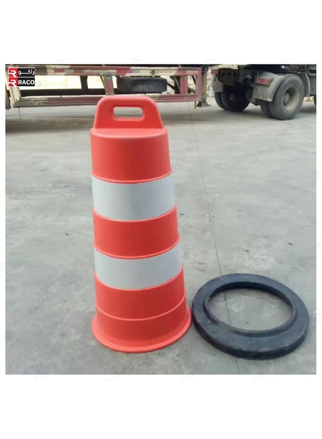 RACO Orange Traffic Safety Barrel with Reflective Stripes - Image 4
