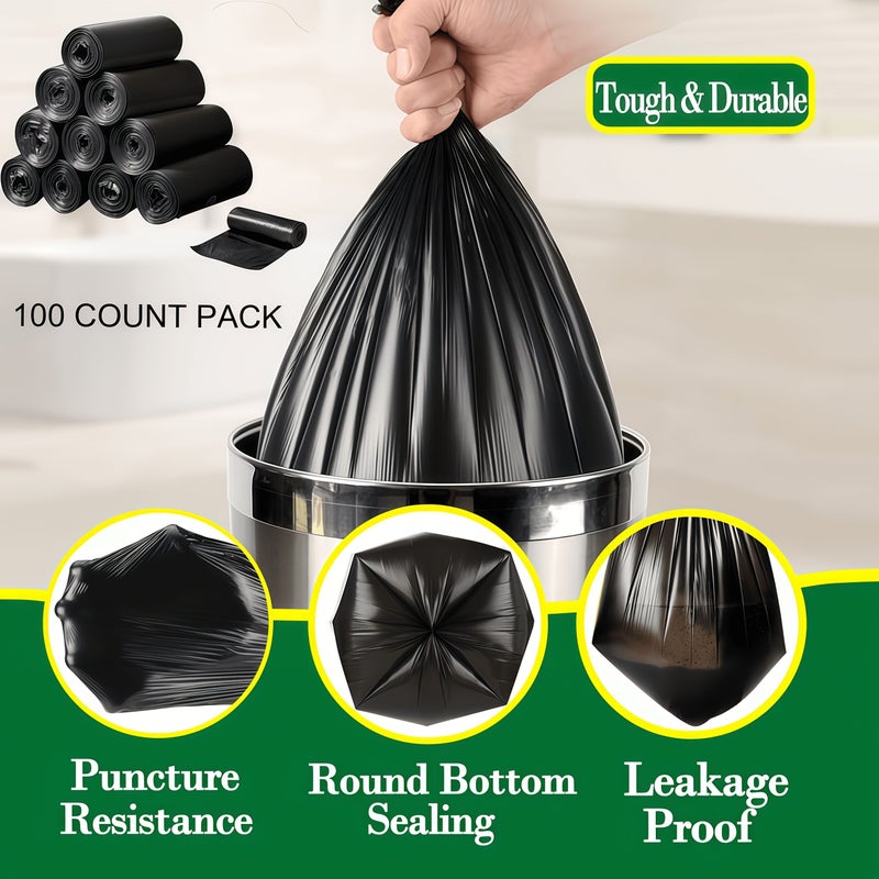 126 Pcs Ultra Thick Heavy Duty Black Garbage Bags Versatile Kitchen Office Outdoor Use - Image 2
