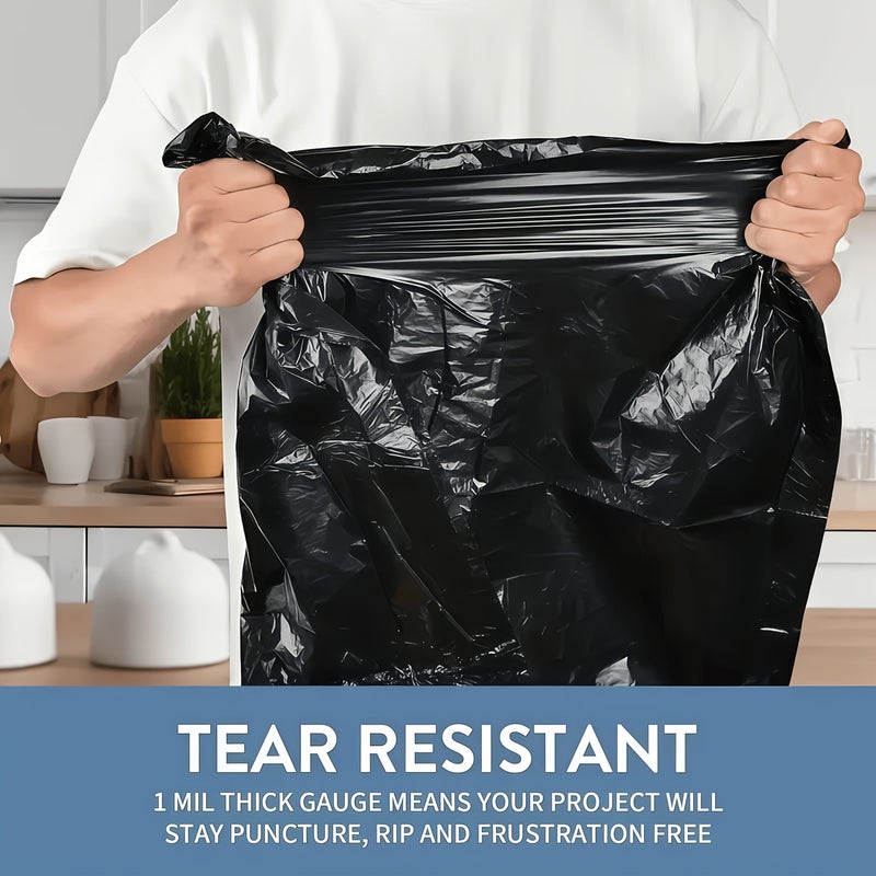 126 Pcs Ultra Thick Heavy Duty Black Garbage Bags Versatile Kitchen Office Outdoor Use - Image 4