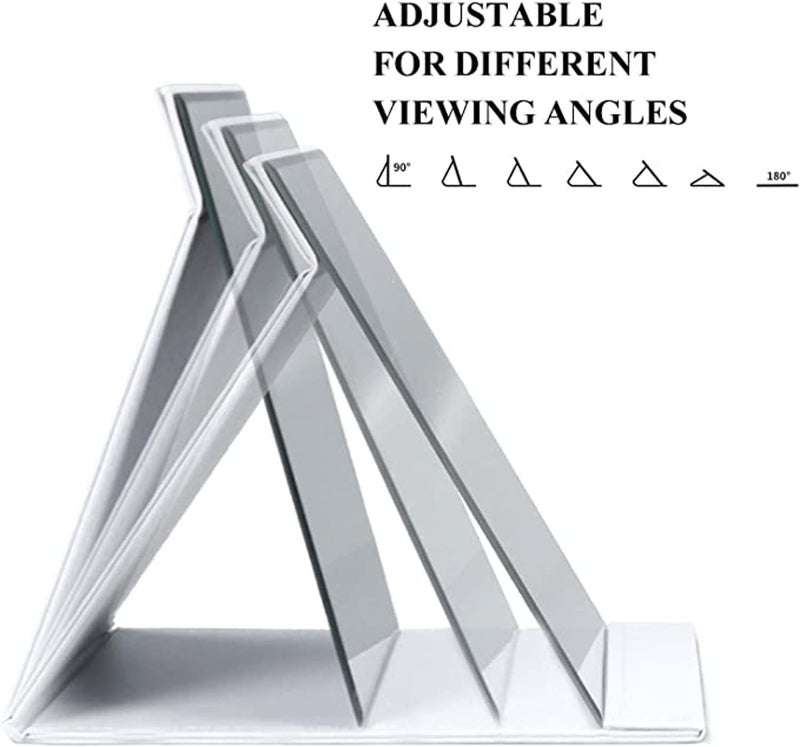 ARQIVO Mirror, Desktop Mirror, Creative Folding PU Leather Makeup Mirror, Smart Portable Mirror, Desktop Folding Mirror with Stand, Simple Fashion White Mirror (Pack of 1) - Image 5