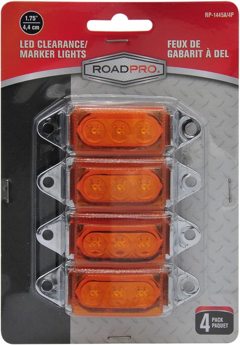 RoadPro Amber LED Clearance/Marker Light - 4 Pack - Image 3
