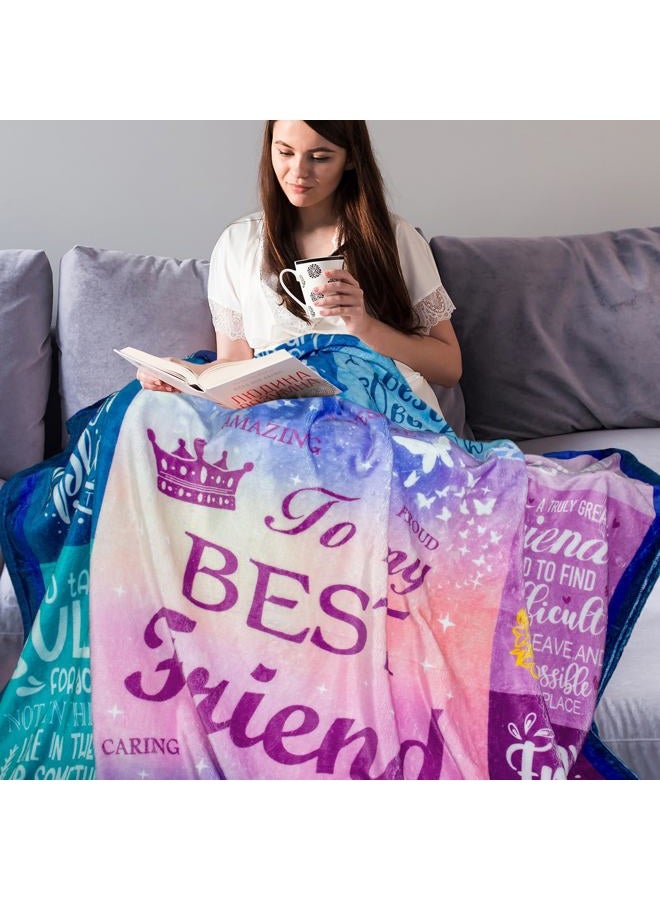 Lviliss Best Friend Blanket for Women, Bestie Gifts, Birthday Gift, Friendship Throw 60"x50" - Image 4