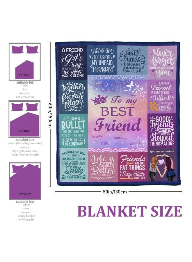 Lviliss Best Friend Blanket for Women, Bestie Gifts, Birthday Gift, Friendship Throw 60"x50" - Image 5
