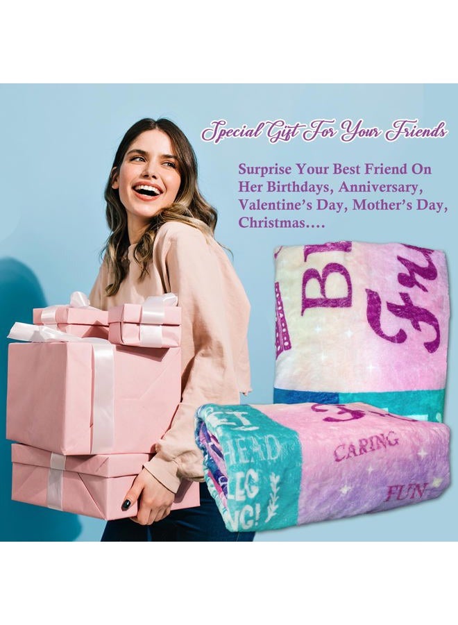 Lviliss Best Friend Blanket for Women, Bestie Gifts, Birthday Gift, Friendship Throw 60"x50" - Image 2