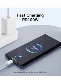 MMG USB C Cable 100W, USB-C to USB-C Cable  1 meter, USB C Charger Cable for iPhone 15, Mac Book Pro 2020, iPad Pro 2020, Switch, Samsung Galaxy S20 Plus S9 S8 Plus, Pixel, Laptops and lot more  - Image 2