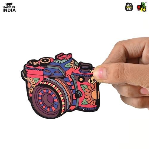 Gift Kya De GKD Indian Culture Wooden Fridge Magnet | Traditional & Heritage-Themed Refrigerator Magnet | Souvenir & Home Decor | Gift for India Lovers Pack of 6 - Image 4