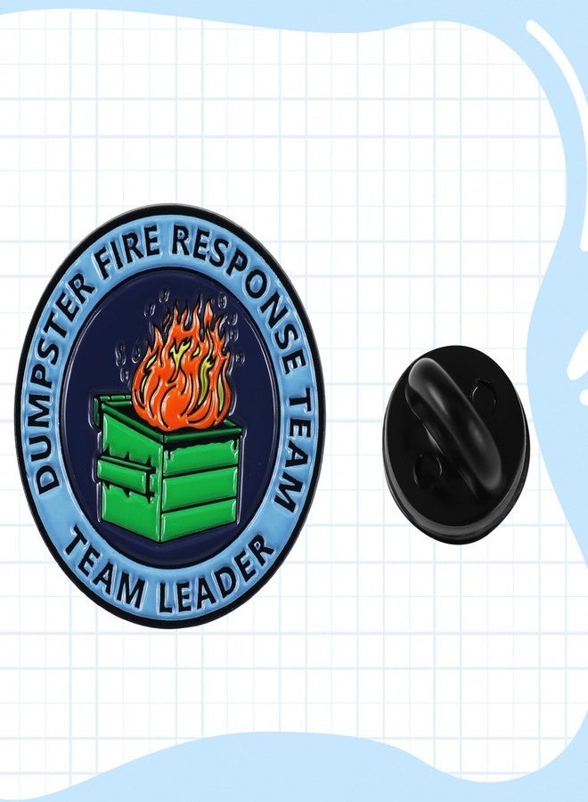 TUCEWP 2Pcs Dumpster Fire Response Team Enamel Pin Chaos Coordinator Lapel Badge for Jackets Office Humor Sarcastic Brooch Pin Hilarious Gifts for Coworkers Team Members Leader Boss Funny Work Accessories - Image 5