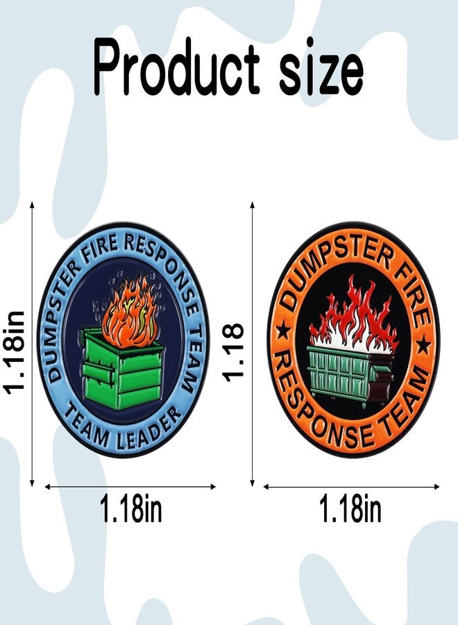 TUCEWP 2Pcs Dumpster Fire Response Team Enamel Pin Chaos Coordinator Lapel Badge for Jackets Office Humor Sarcastic Brooch Pin Hilarious Gifts for Coworkers Team Members Leader Boss Funny Work Accessories - Image 2